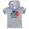 Danami PJ Masks Children Hooded T-Shirt- Light Grey